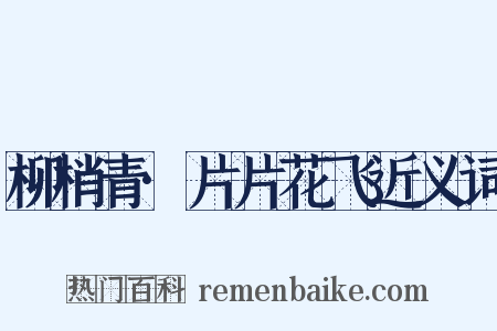 柳梢青·片片花飞近义词是什么意思的图片